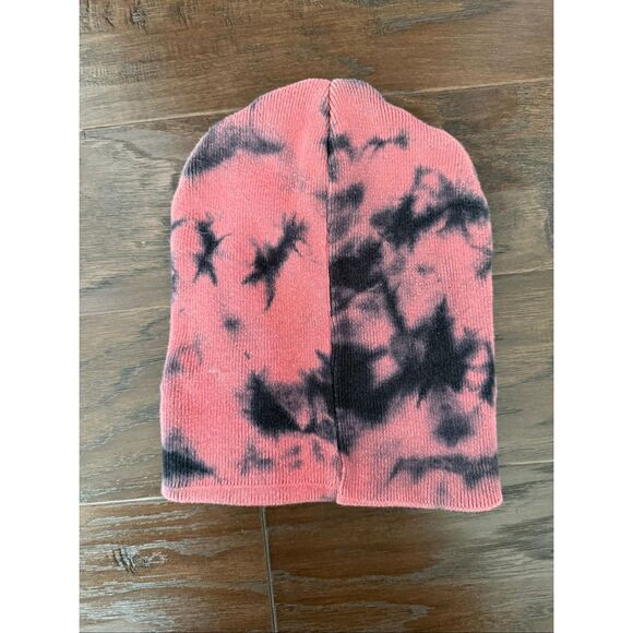 Vans Pink and Black Tie Dye Beanie Knit Hat - Picture 2 of 3